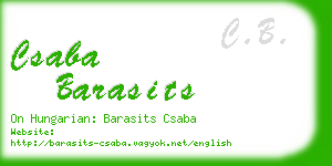 csaba barasits business card